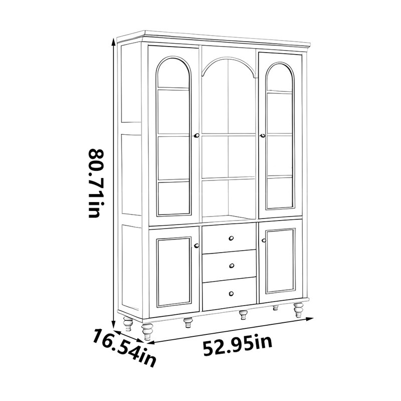 Bibliothèque de rangement romantique de style français