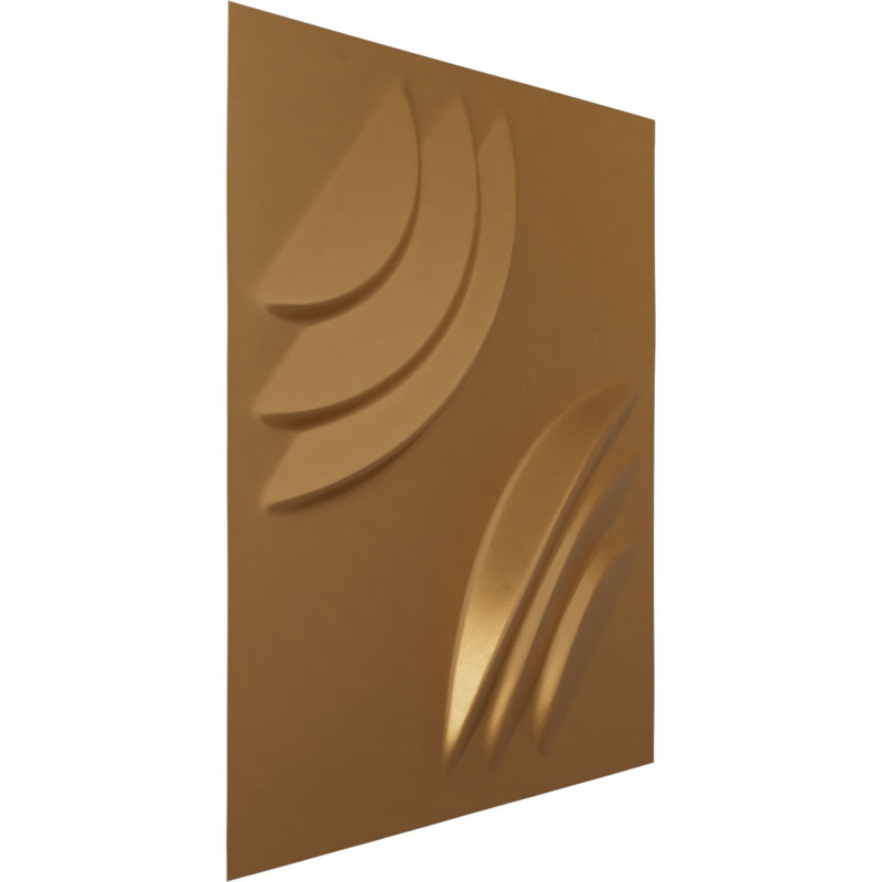 Panneau mural 3D décoratif Artisan EnduraWall, H 11,875 po x l 11,875 po, Doré brillant