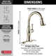 Cassidy™ Pull Down Sprayer Kitchen Sink Faucet, Single Handle Kitchen Faucet