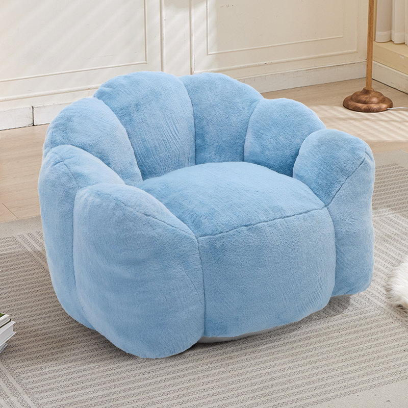 Canapé à compression Lotus, fauteuil à billes pour adultes avec anneau de traction, facile à déplacer, sans installation, adapté au salon et à la chambre à coucher, bleu