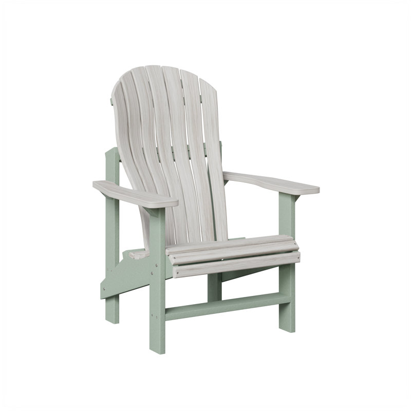 Berlin Gardens Contour Upright Adirondack Chair, Seashell with Seafoam