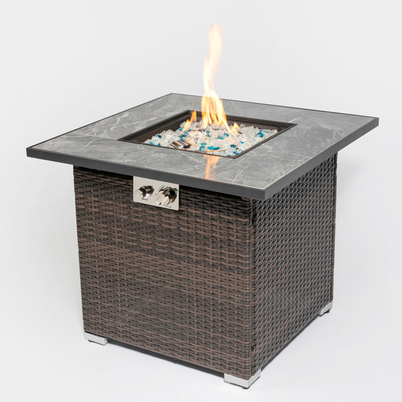 Outdoor Fire Table Propane Gas Fire Pit Table With Lid Gas Fire Pit Table With Glass Rocks And Rain Cover