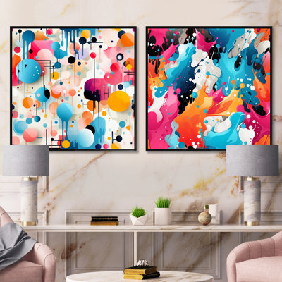 Cieanna - Abstract Square Collage Set Of 2