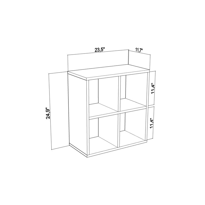 Floor Shelf End Table, Oak