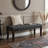 Tufted Bench, Fabric, Gray