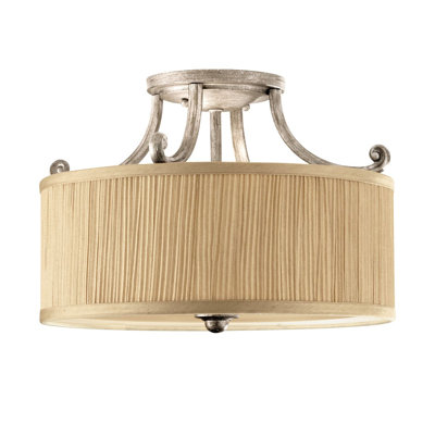 Banstead Fabric Semi Flush Mount