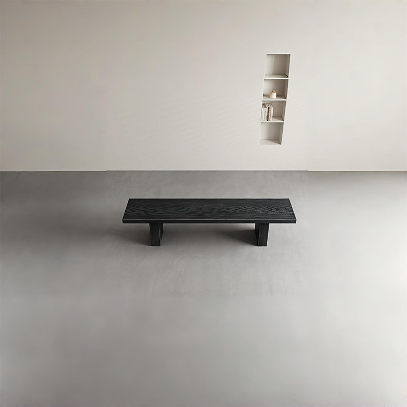 Maudene Solid Wood Bench, 17.71" H x 59.05" W x 13.77" D