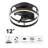 12 In. Black Low Profile Colour Changing Led Flush Mount With Remote And App Smart Control Indoor Ceiling Fan With Dimmable Lighting