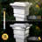 Classy Cap Solar Powered Integrated LED 4" x 4" Fence Post Cap Light-9809747