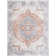 Brookdene Oriental Machine Washable Orange/Gray Area Rug