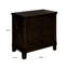 Rustic Style Dark Walnut Solid Wood Bedside Stand With 3 Drawers And Black Pulls 3 Table In Finish,