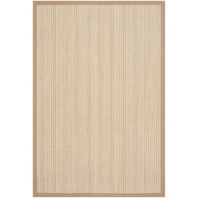 Tapis en sisal de fibres naturelles nazi avec latex, Rectangle 3 pi x 5 pi