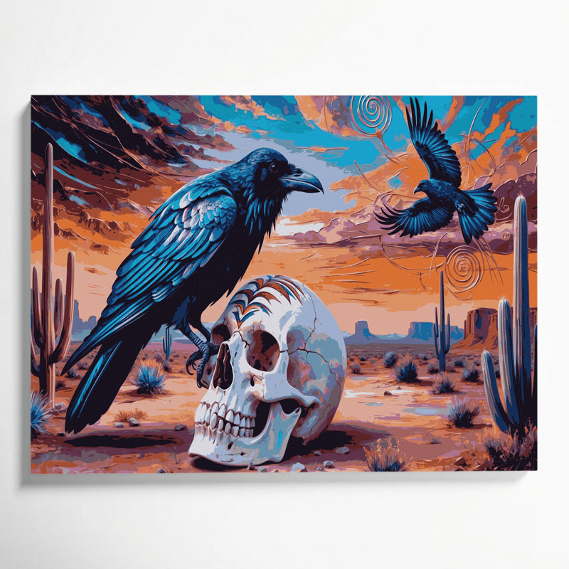 «Southwestern Animals», art mural sur toile rose 46, H 16 po x l 20 po