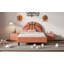 Lit plateforme tapissier Basketball Design pour enfants, orange