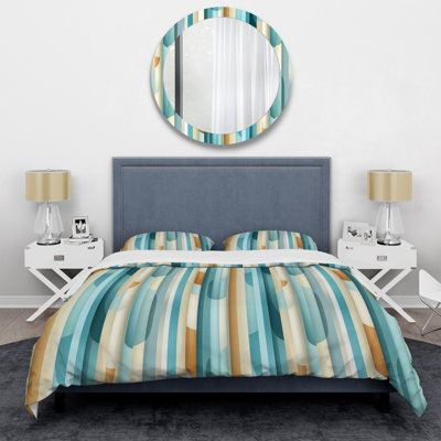 Zen Tranquility Striped Pattern I Duvet Cover