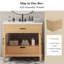 36" Rattan Bathroom Vanity with Ceramic Sink-117545798