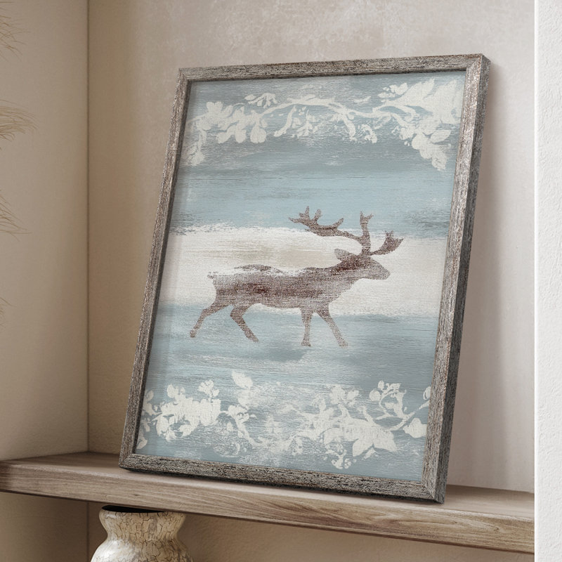 «Christmas Holiday Art», reproduction encadrée CLIX - bois massif, H 30 po x l 24 po