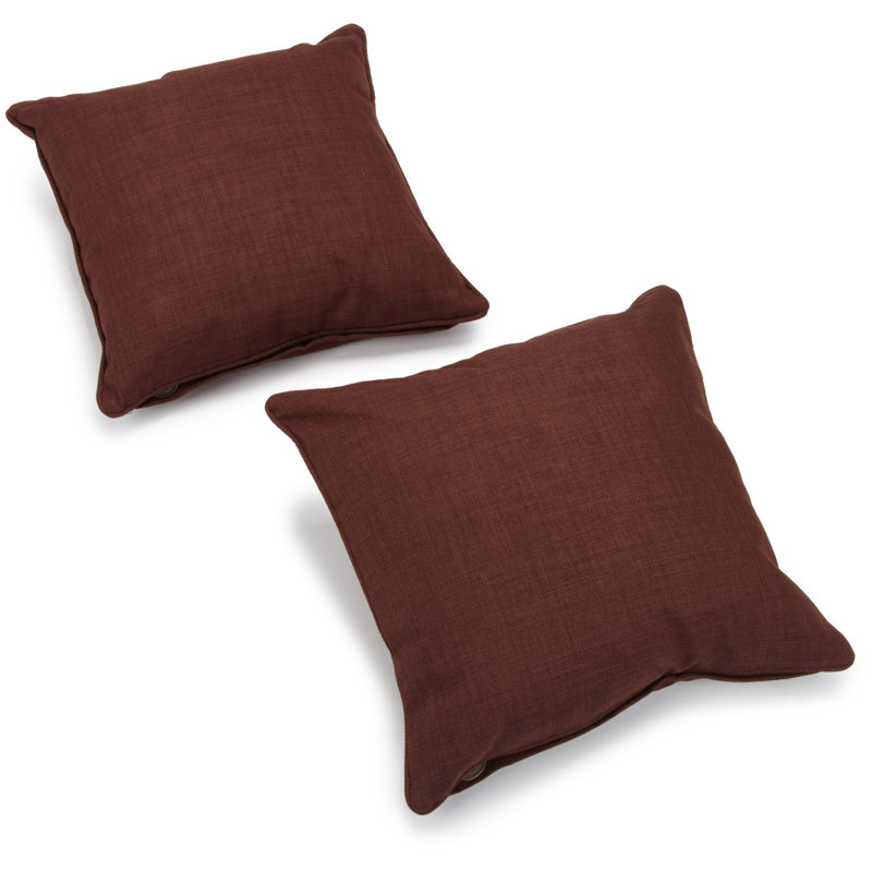 Menzies Outdoor Reversible Throw Pillow, Cocoa