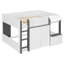 Lit mezzanine bas moderne avec armoire de rangement, style maison moderne-142919742