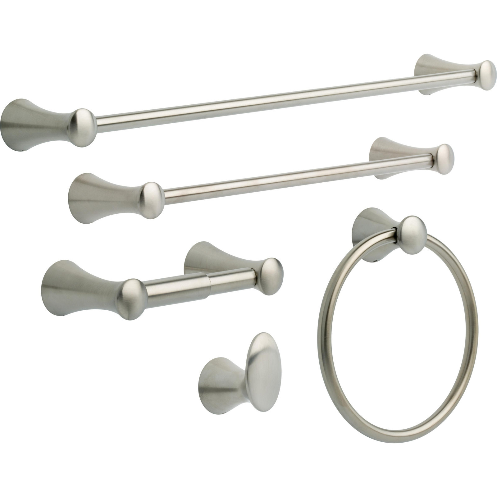 Lahara 24" Wall-Mounted Towel Bar, Brilliance Stainless, 24"