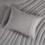 Couette 3 pièces grise, 3 pièces, rembourrage 350 g/m², lavable à la machine, avec 2 taies d'oreiller.
