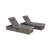 Outdoor Reclining Chaise Lounge Set With Table & Cushions – Set Of 2 -1340855425