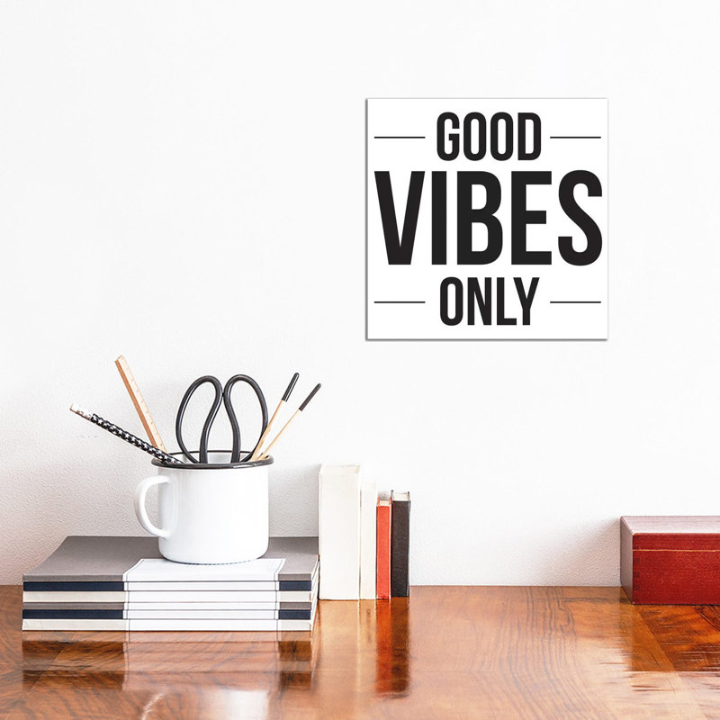 Good Vibes Only - Wrapped Canvas Print, 30.48 cm H x 30.48 cm W