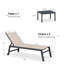 Ensemble de 2 chaises longues d'extérieur Latitude Run® avec cadre en aluminium et roues de piscine faciles à déplacer pour la table d'appoint-2048837610
