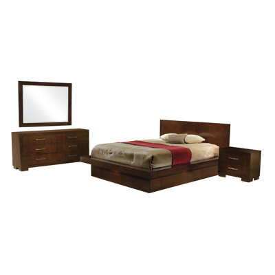 Hafina Bedroom Set in Cappuccino