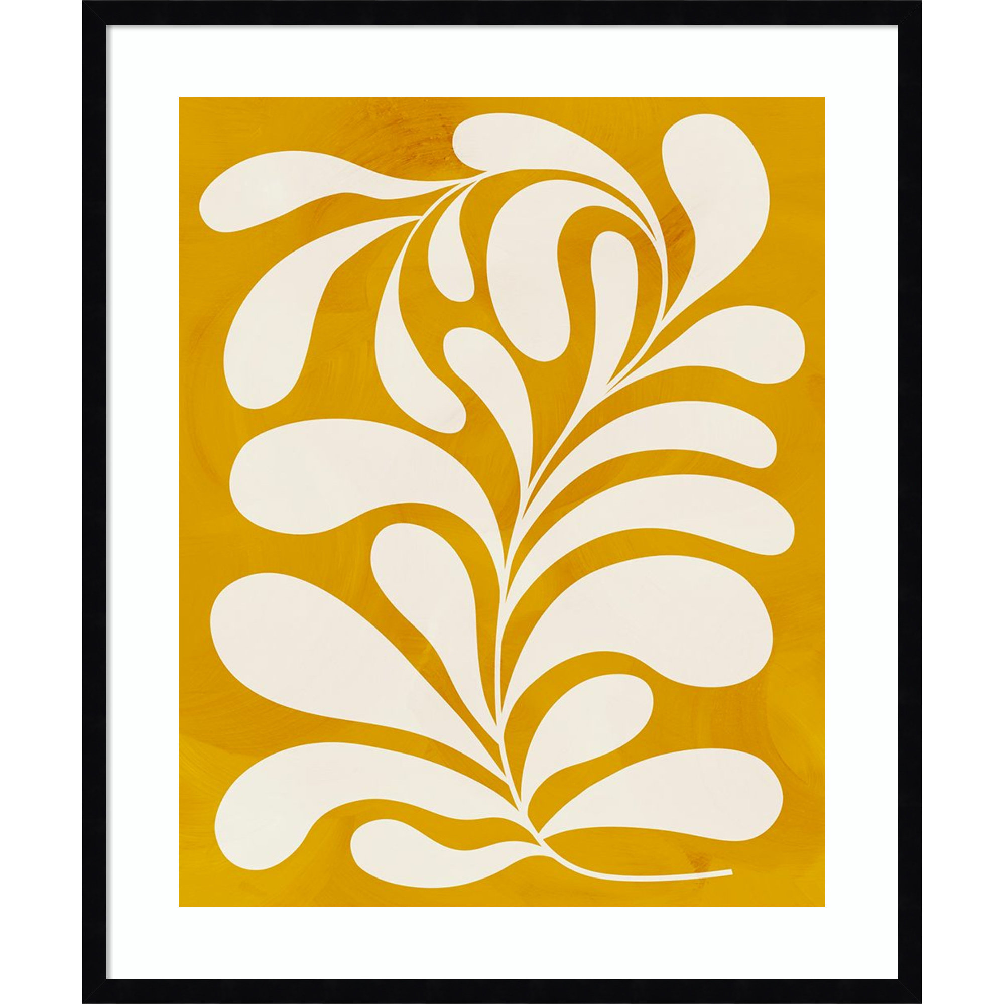 Goldenrod I by Grace Popp, 33" H x 28" W x 1" D, Black