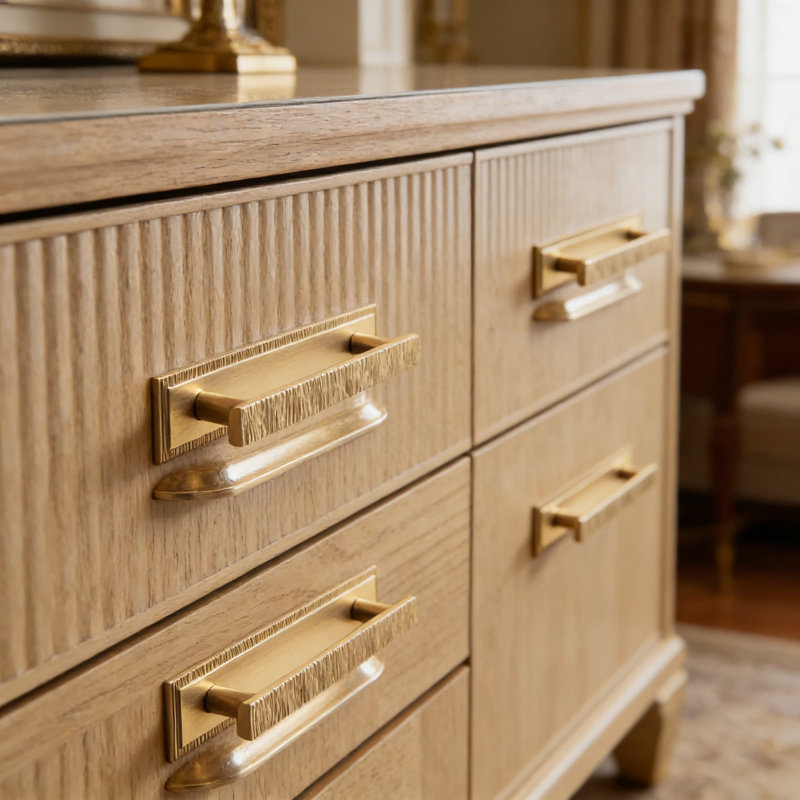 Poignées d'armoire Goo-Ki Modern Champagne Bronze