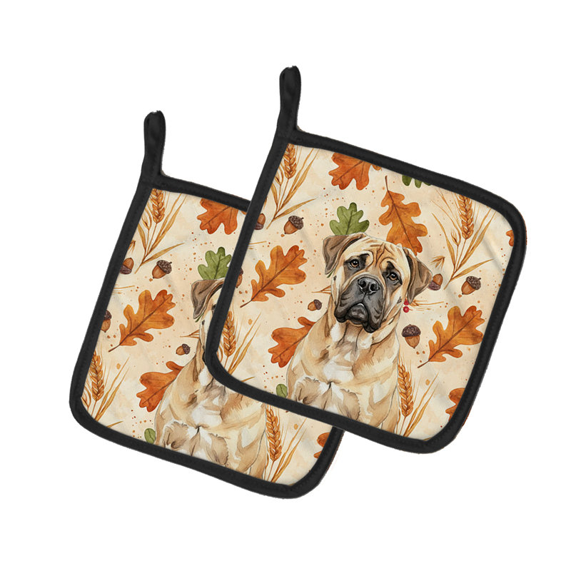 Paire de porte-casseroles Bullmastiff Heirloom Fall