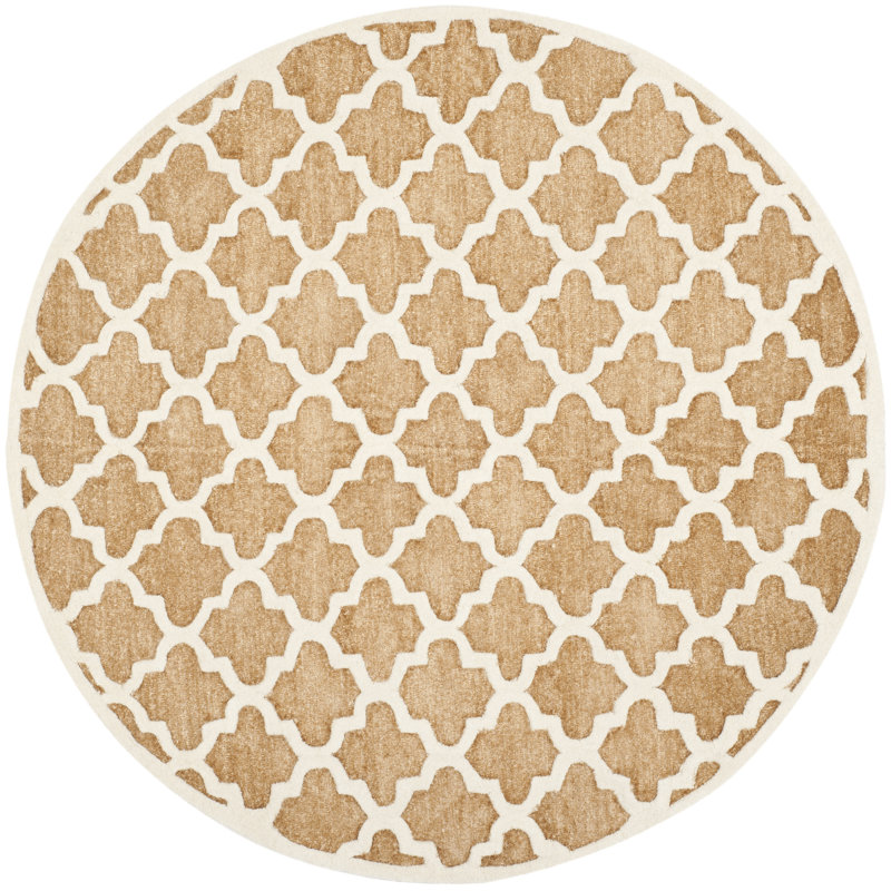 Precious Hand Tufted Performance Geometric Rug, Round 6'