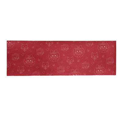 Tapis de zone rouge fait main