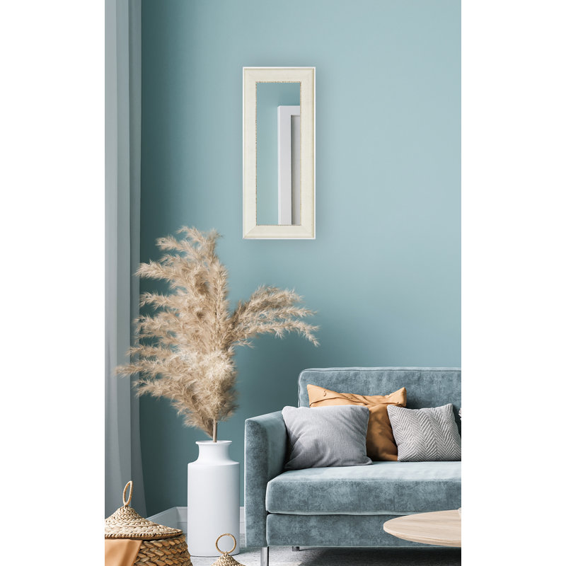 Miroir décoratif Truluck Farmhouse, H 37,5 po x l 9,5 po, Blanc