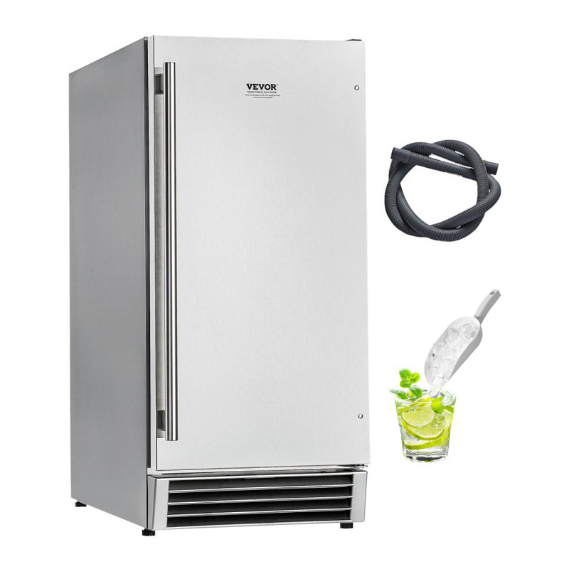 Machine à glaçons encastrée sous le comptoir pour utilisation réversible de 50 lb / jour, Argent argent