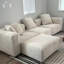 Canapé-lit modulaire convertible avec repose-pieds, canapé-lit, blanc-2062178114