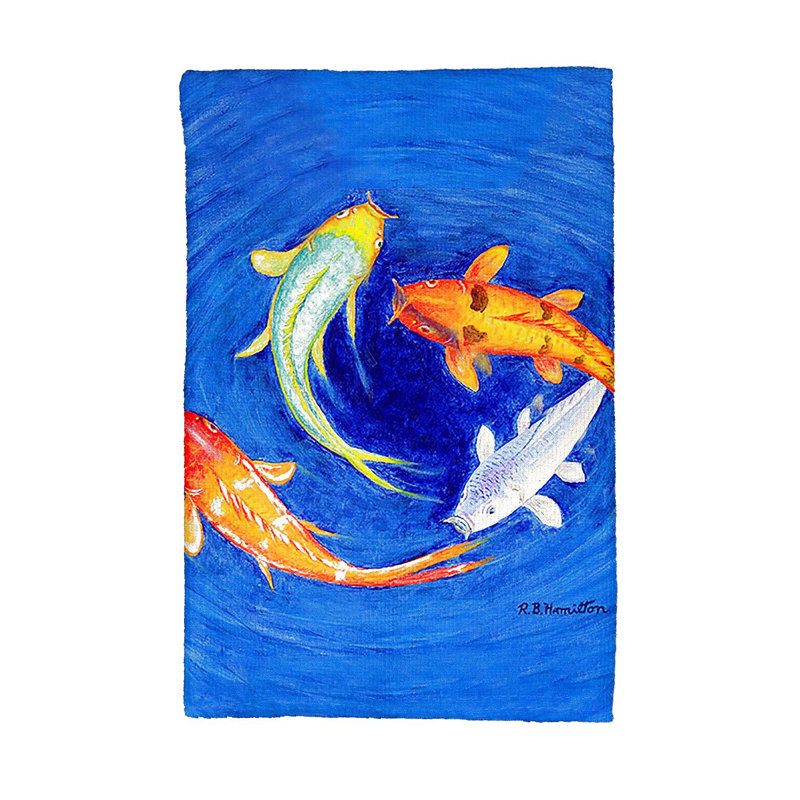 Serviette à thé koi à tourbillons