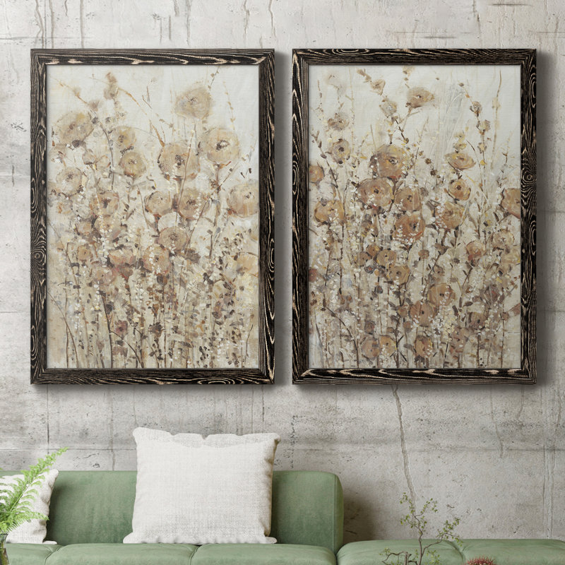 Toile encadrée de qualité supérieure Garden Edge I - prête à être accrochée, Toile avec cadre noir