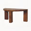 Table basse demi-lune en chêne ambré