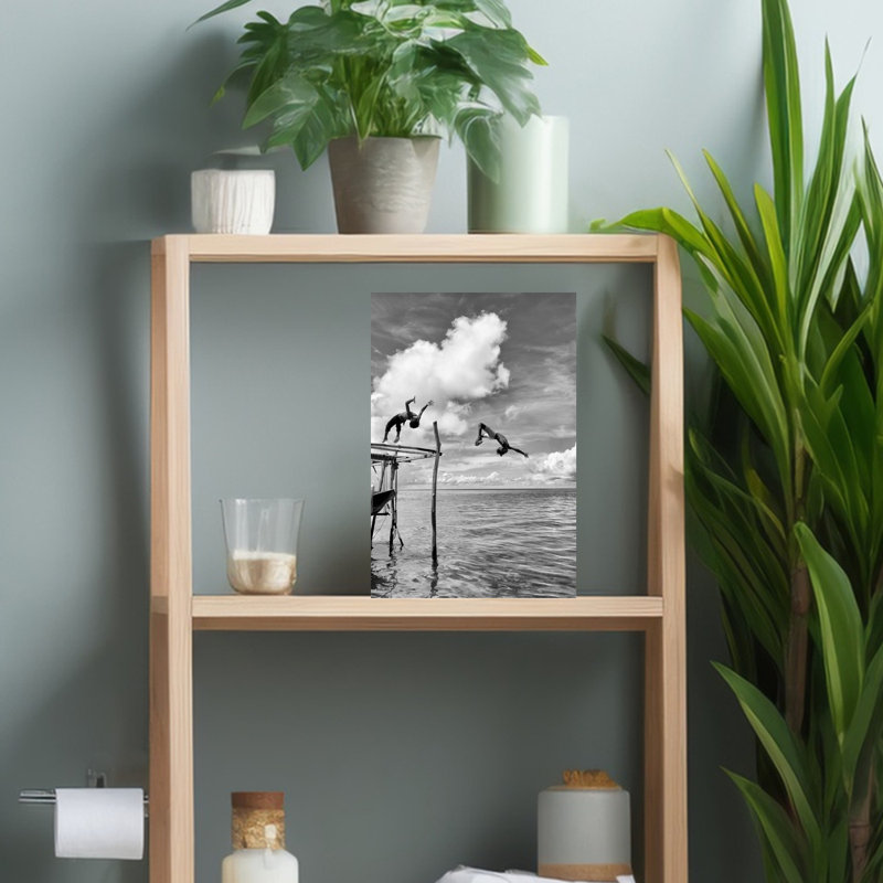 Tumbling Down Abstract Contemporary Wall Art, 18" H x 12" W