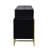Black Dresser Table Desk with Mirror Makeup Vanities with 4 Drawers 29.53"H x 17.72"D x 39.37"W-917577099