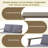 Outdoor Acacia Wood 4-Seater Chat Set_Loveseat&Coffee Table&2 Club Chairs-16015550