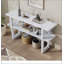 Console Retro Elegant avec plateau effet marbre-1254426