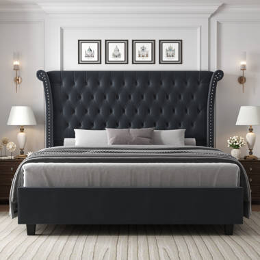 Rosdorf Park Villeda Upholstered Standard Bed & Reviews