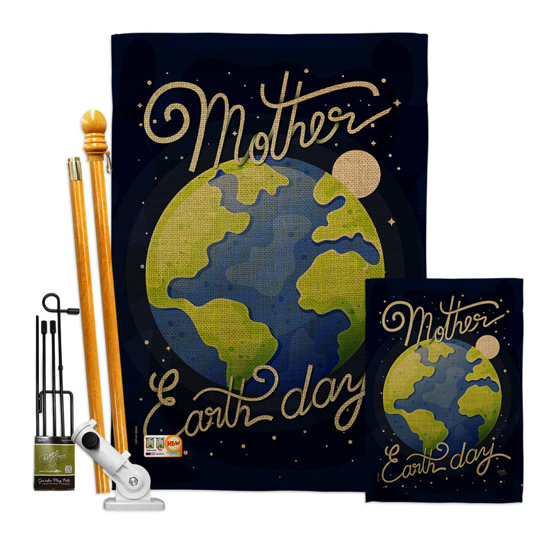 Double Sided 40'' H x 28'' W Polyester Flag Set