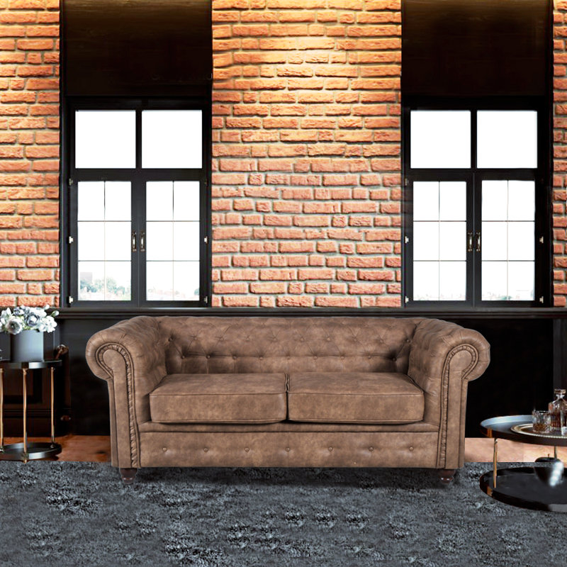 Adon 2 Seater Sofa, Old Brown