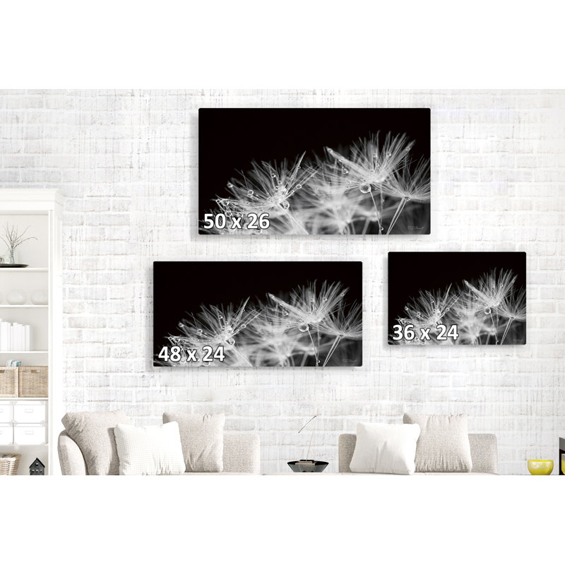 Haut, sur fond noir, noir et blanc, H 26 po x l 50 po x P 1,5 po