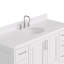 Meuble-lavabo simple 54,25 po avec plateau en quartz Abshire-94668899