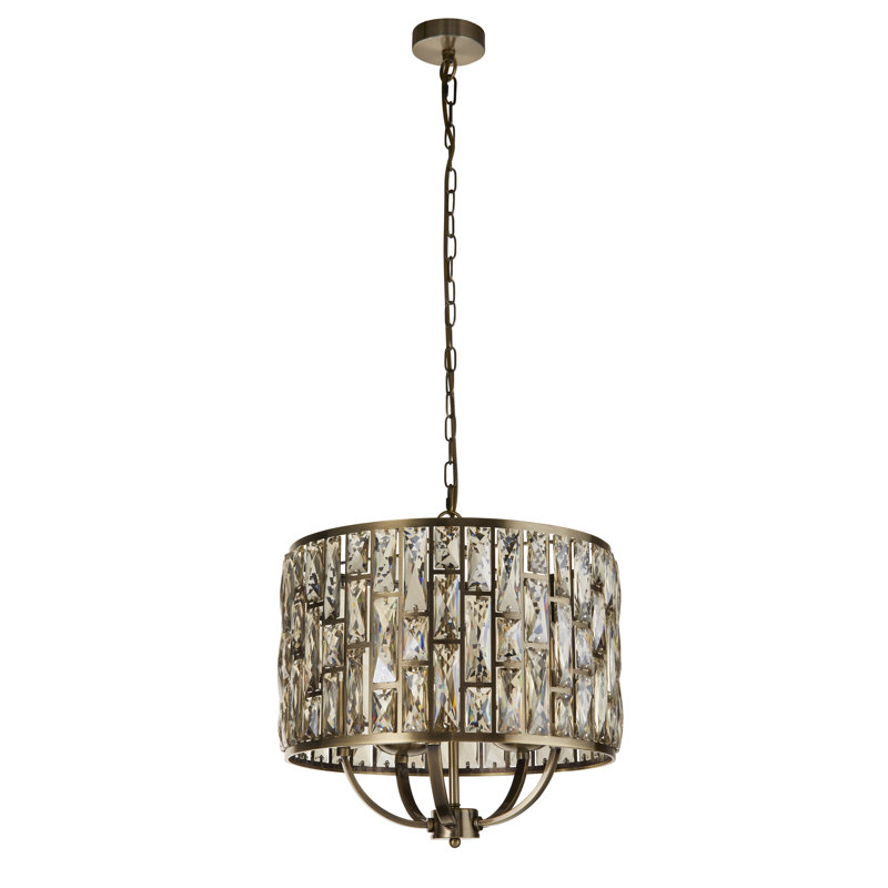 Magana 5 - Light Drum Chandelier, 5, 44cm W, Plated Satin